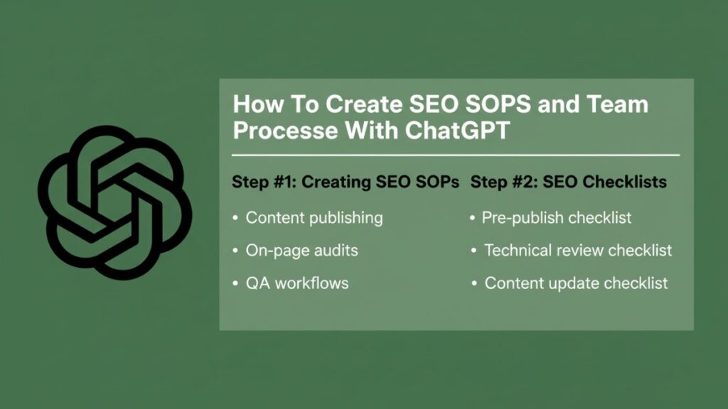 Create SEO SOPs and Team Processes